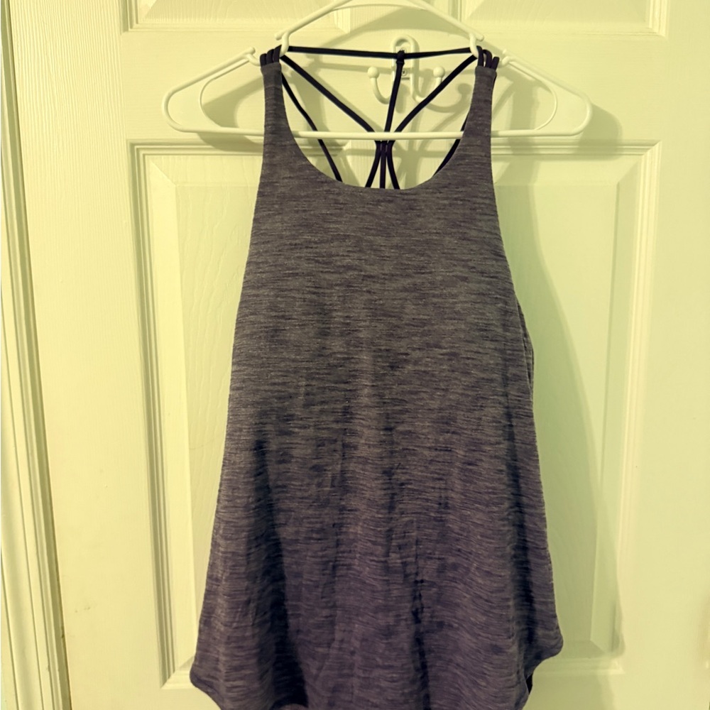 Vintage Lululemon Free To Be Serene Strappy Open Back Workout Bra Tank size 10